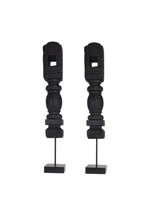 Set 2 pieces | Charpoy Charred Mango Wood Large